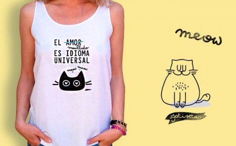 Camisetas con dibujos de gatos